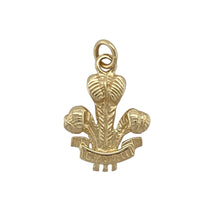 Load image into Gallery viewer, 9ct Gold Welsh Three Feathers Pendant
