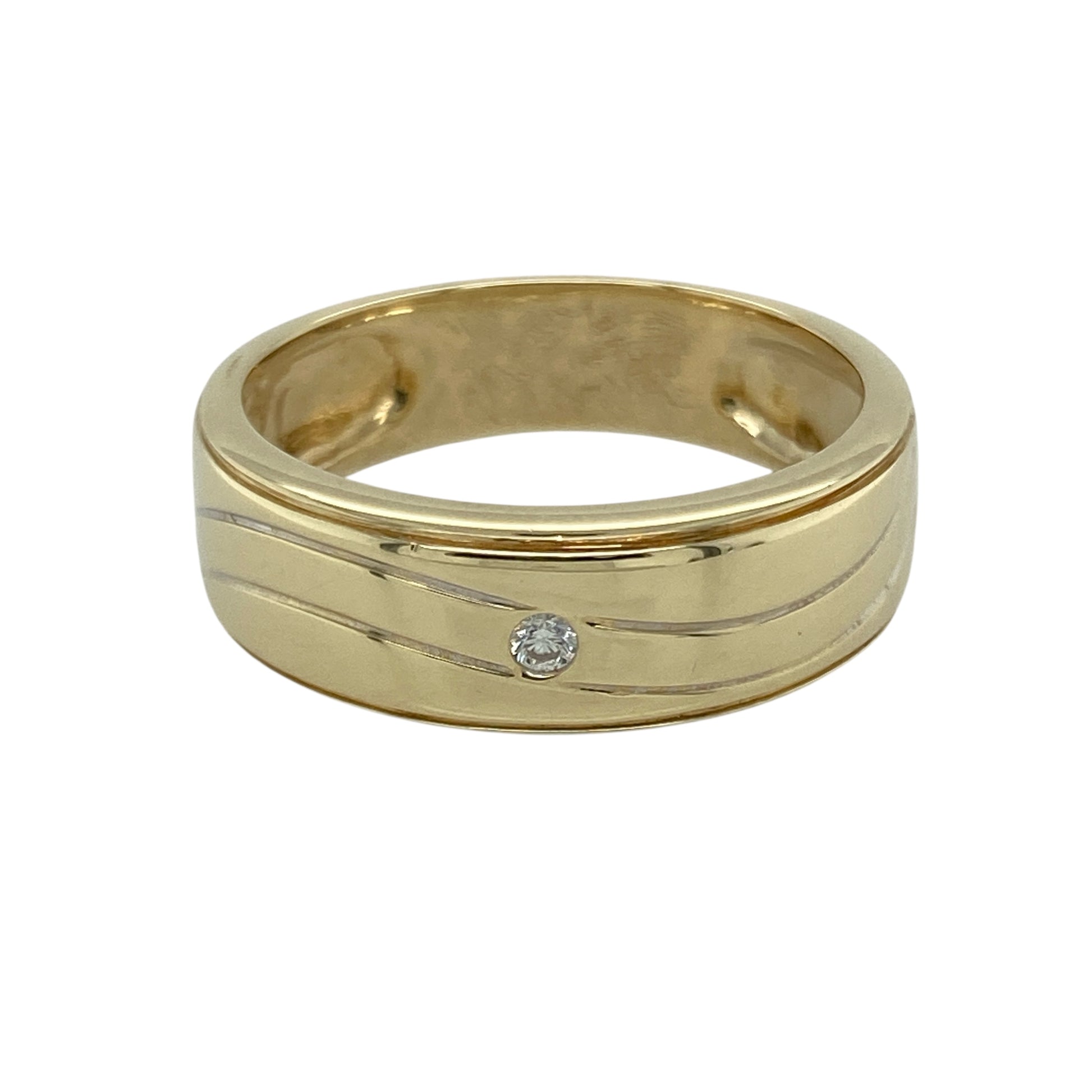 9ct Gold & Diamond Set Band Ring