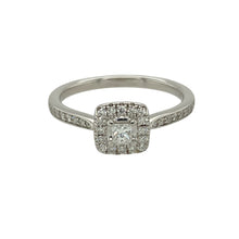Load image into Gallery viewer, 9ct White Gold &amp; Diamond Set Halo Ring
