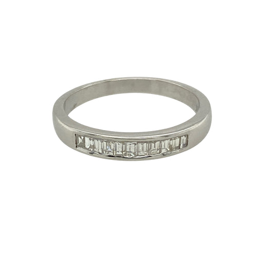 18ct White Gold & Diamond Set Band Ring