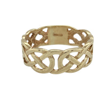 Load image into Gallery viewer, 9ct Gold Open Celtic Knot Band Ring
