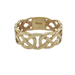 9ct Gold Open Celtic Knot Band Ring