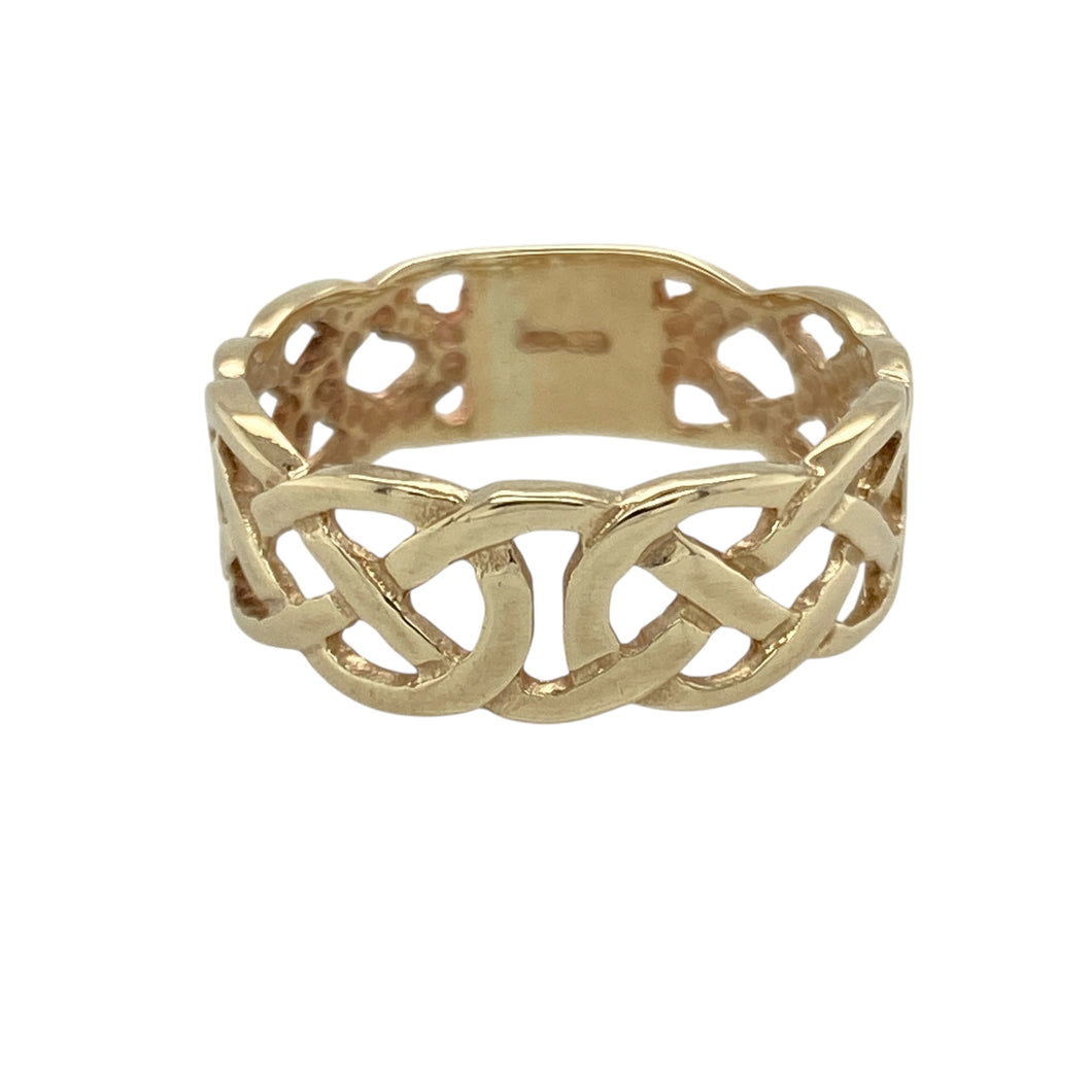 9ct Gold Open Celtic Knot Band Ring