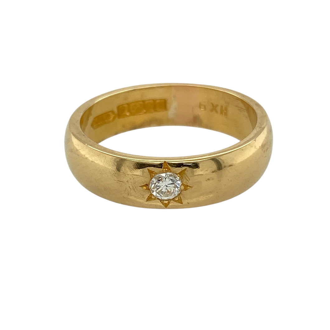 22ct Gold & Diamond Set Band Ring