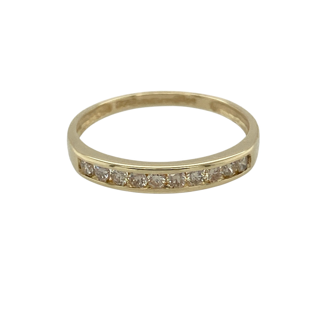 9ct Gold & Diamond Set Band Ring