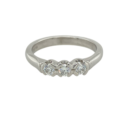 Platinum & Diamond Set Trilogy Ring