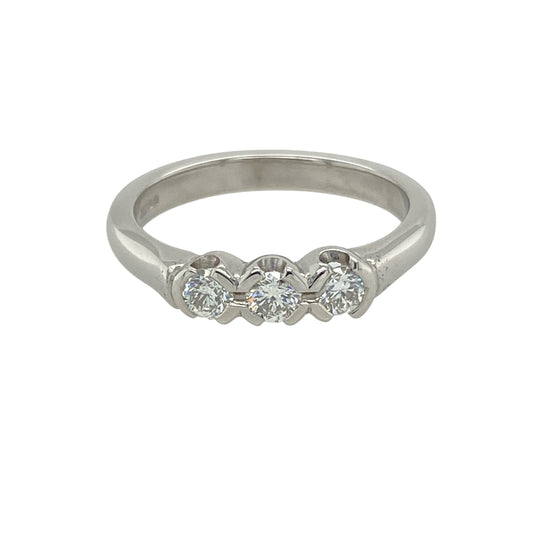 Platinum & Diamond Set Trilogy Ring