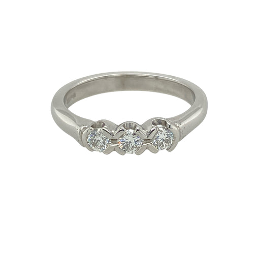 Platinum & Diamond Set Trilogy Ring