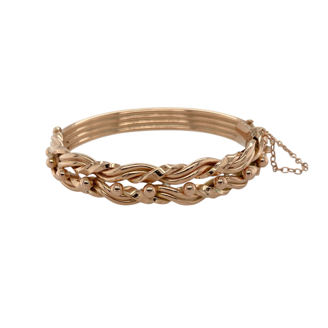 9ct Gold Vintage Hinged Bangle