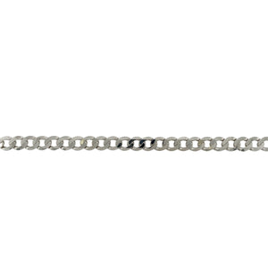 9ct White Gold 8.25" Curb Bracelet