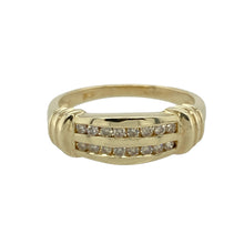 Load image into Gallery viewer, 9ct Gold &amp; Diamond Set Double Row Band Ring
