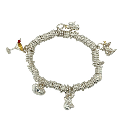 925 Silver 8" Charm Bracelet