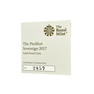 2017 22ct Gold Piedfort Sovereign Coin