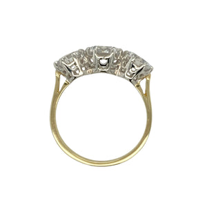 9ct Gold & Cubic Zirconia Set Trilogy Ring