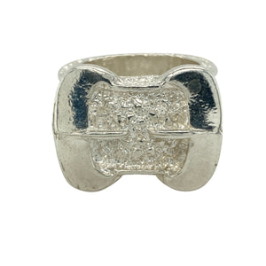 New 925 Silver Double Buckle Ring
