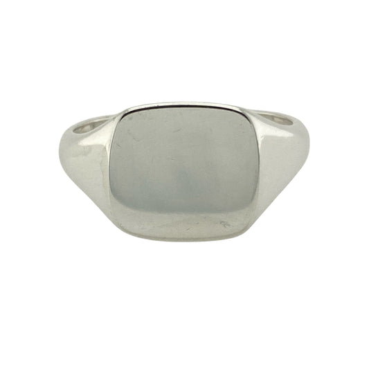 New 925 Silver Plain Square Signet Ring