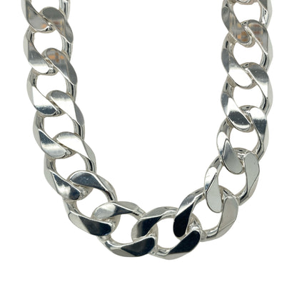 New 925 Solid Silver 22" Curb Chain 172 grams