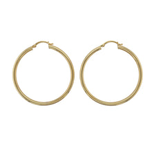 Load image into Gallery viewer, New 9ct Gold 40mm Plain Hoop Creole Earrings
