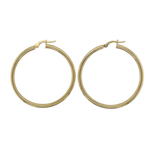 Load image into Gallery viewer, New 9ct Gold 39mm Plain Hoop Creole Earrings

