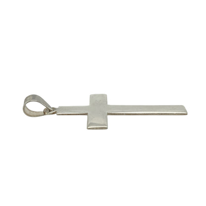 New 925 Silver Plain Large Cross Pendant