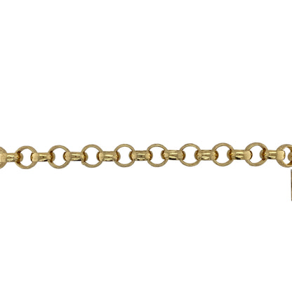 New 925 Silver Heavily 9ct Gold Plated 24" Patterned Belcher Chain