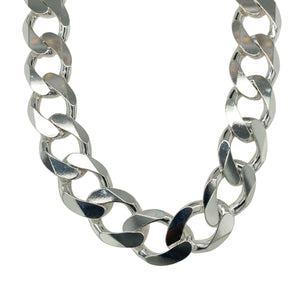 New 925 Solid Silver 24" Curb Chain 139 grams