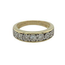 Load image into Gallery viewer, 9ct Gold &amp; Diamond Illusion Set Band Ring
