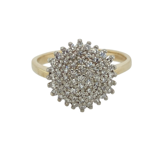 9ct Gold & Diamond Set Cluster Ring
