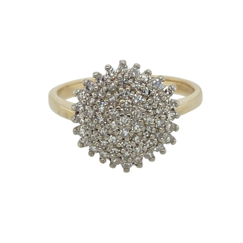 9ct Gold & Diamond Set Cluster Ring