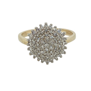 9ct Gold & Diamond Set Cluster Ring
