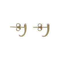 Load image into Gallery viewer, 9ct Gold &amp; Cubic Zirconia Set Curved Stud Earrings

