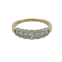 Load image into Gallery viewer, 9ct Gold &amp; Diamond Set Seven Stone Band Ring
