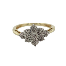 Load image into Gallery viewer, 9ct Gold &amp; Diamond Set Flower Cluster Ring
