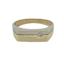 Load image into Gallery viewer, 9ct Gold &amp; Diamond Set Signet Ring
