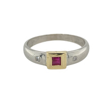 Load image into Gallery viewer, 14ct White Gold Diamond &amp; Ruby Set Ring
