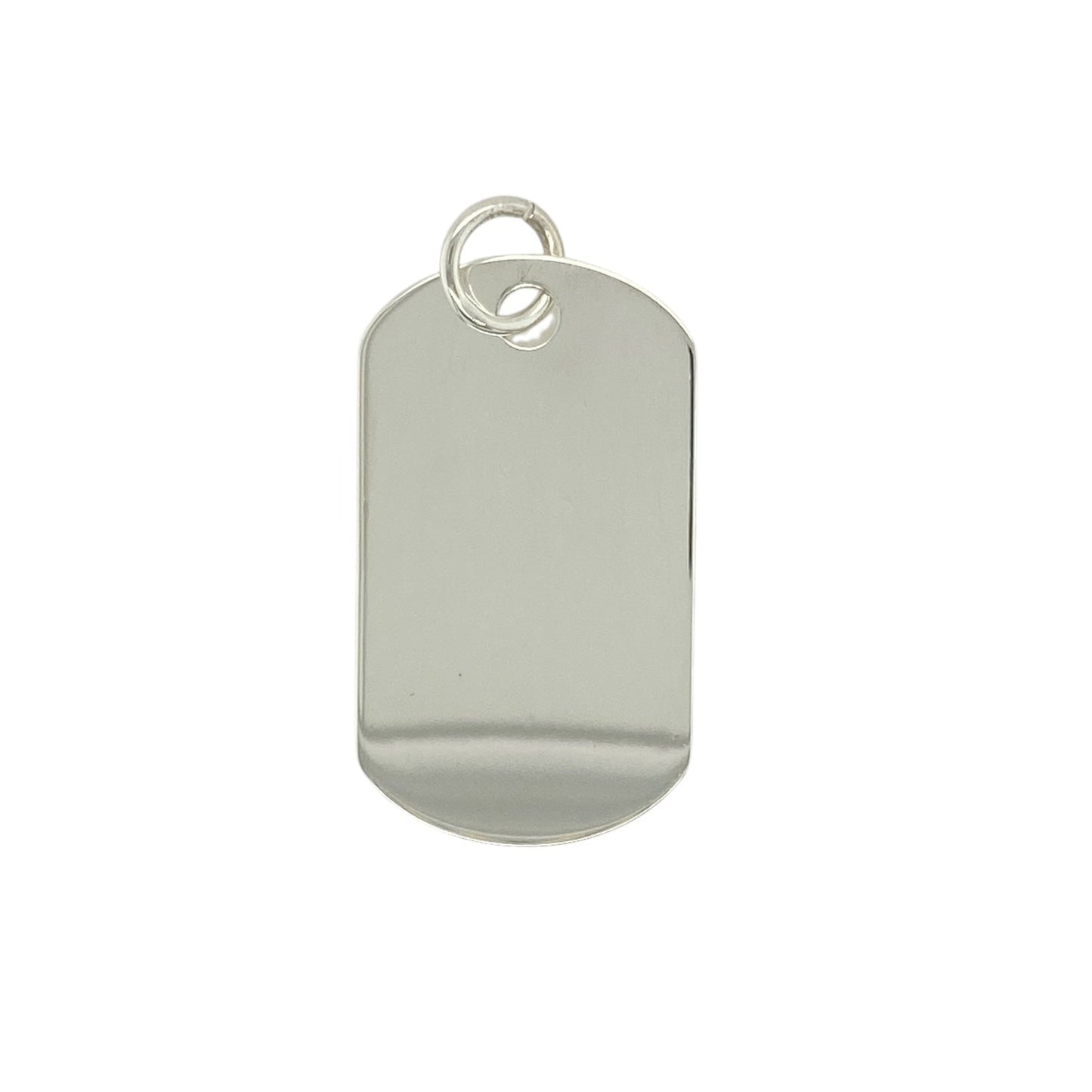 925 Silver Plain Dog Tag Tag Pendant