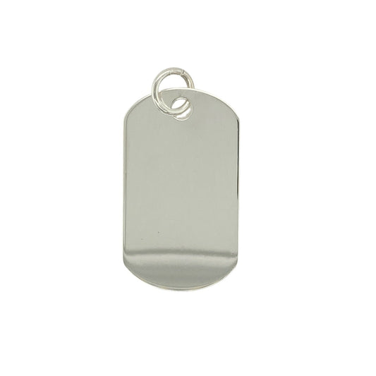 925 Silver Plain Dog Tag Tag Pendant