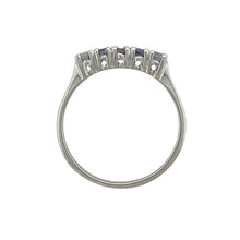 Load image into Gallery viewer, 9ct White Gold &amp; Tanzanite Set Band Ring
