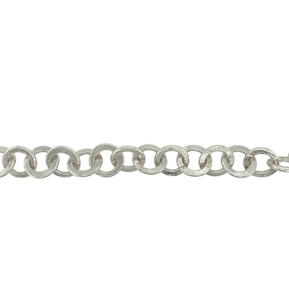 925 Silver 7" Circle Link Bracelet