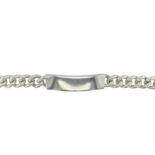 Load image into Gallery viewer, 925 Silver 8.5&quot; T Bar Identity Curb Bracelet
