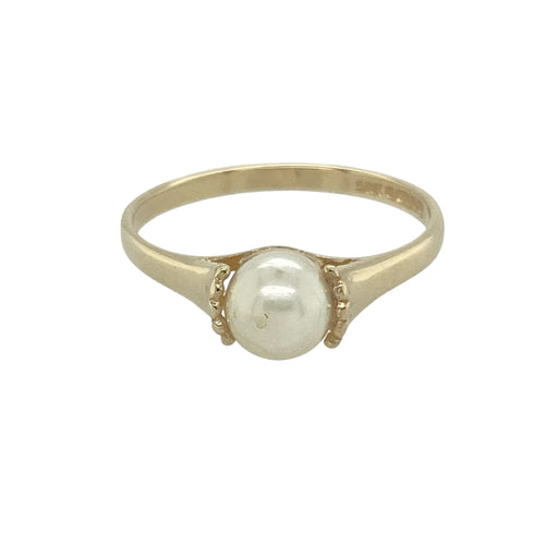 9ct Gold & Pearl Set Ring