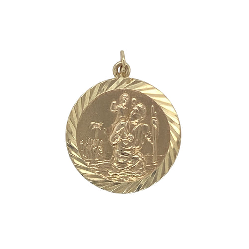9ct Gold St Christopher Pendant