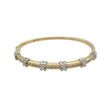 Load image into Gallery viewer, 9ct Gold &amp; Diamond Channel Set Kisses Bangle
