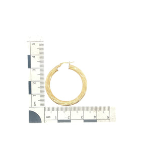 9ct Gold Twist Hoop Creoles