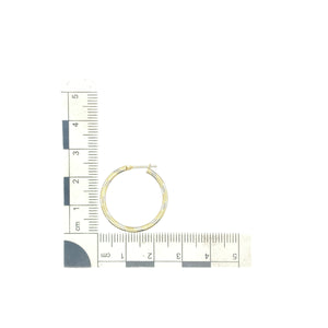 9ct White & Yellow Gold Hoop Creoles