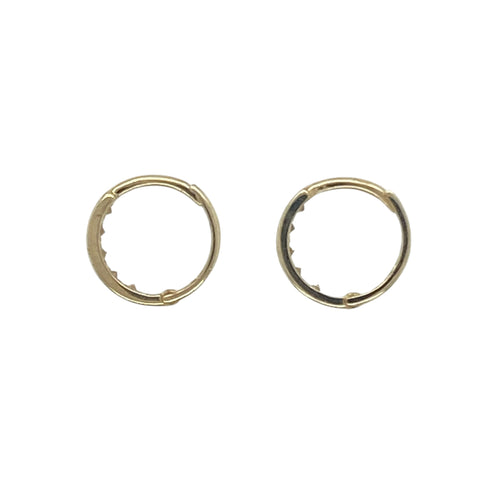 9ct Gold & Cubic Zirconia Set Hoop Earrings