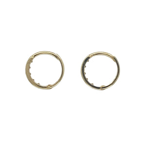 9ct Gold & Cubic Zirconia Set Hoop Earrings