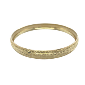 9ct Solid Gold Patterned Bangle