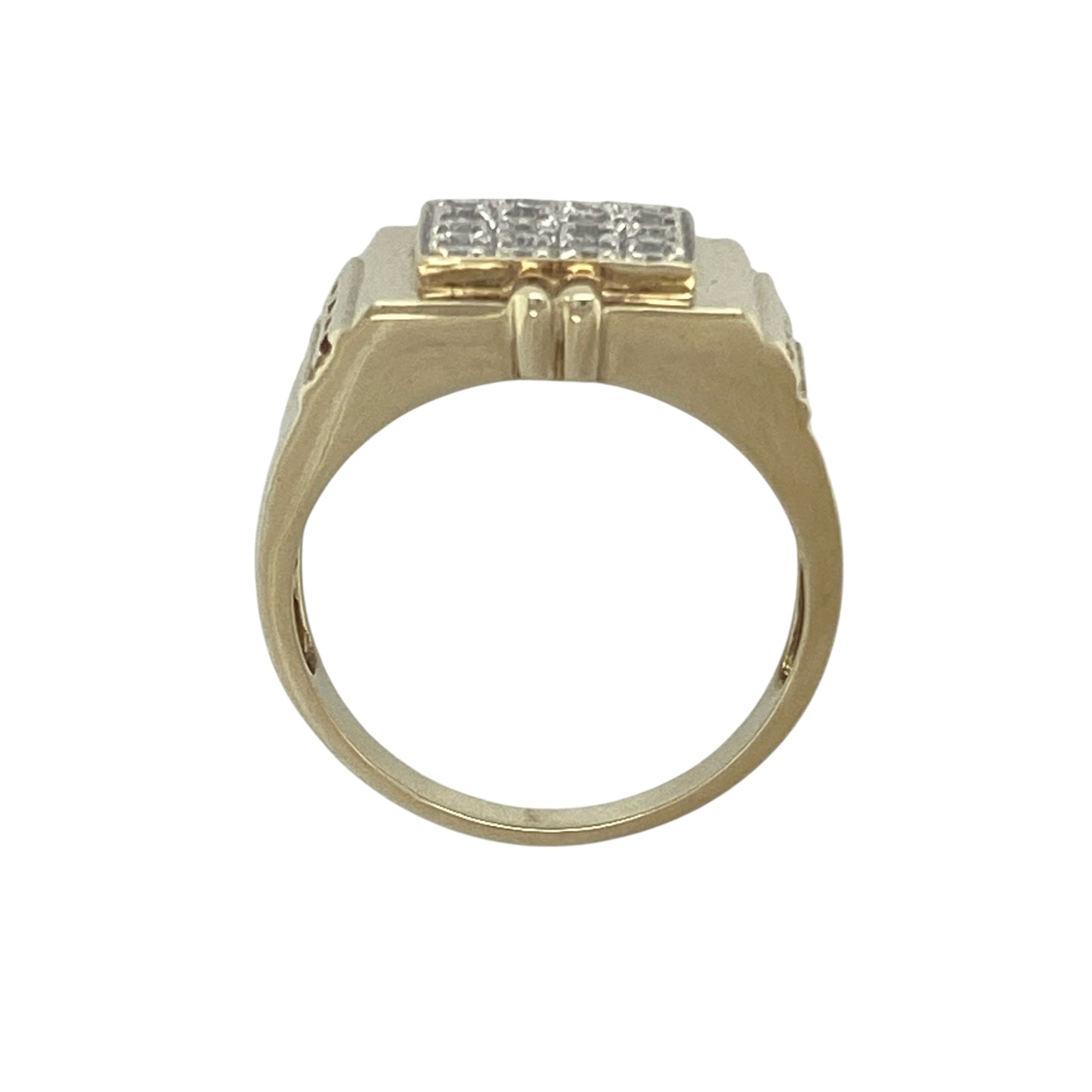 9ct Gold & Diamond Set Signet Ring