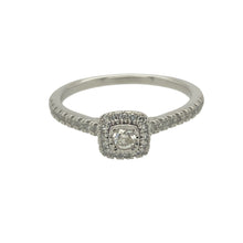 Load image into Gallery viewer, 9ct White Gold &amp; Diamond Set Halo Style Ring
